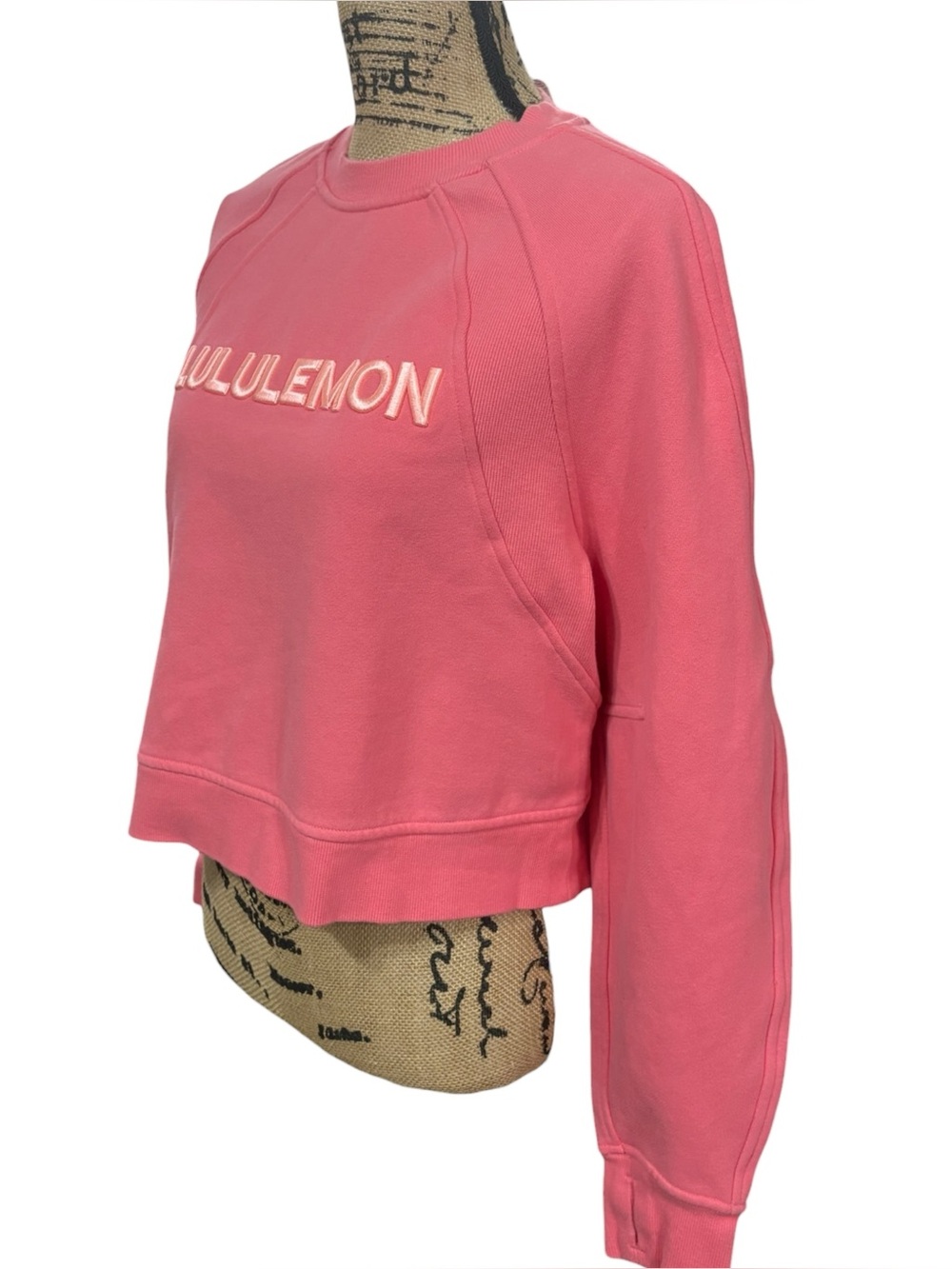 Lululemon Scuba Oversized Pullover Wordmark Sakura Pink Size XS/S - Picture 5 of 7